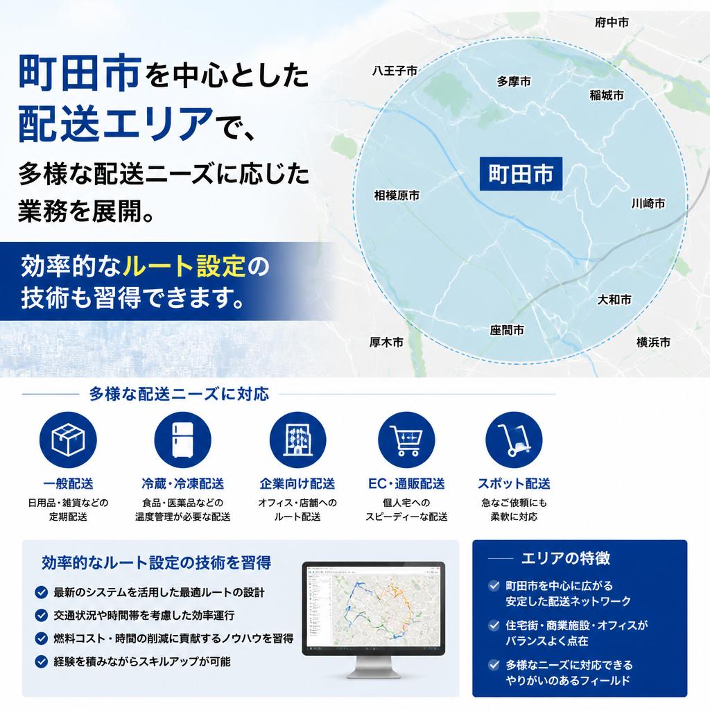 町田市エリアの配送業務