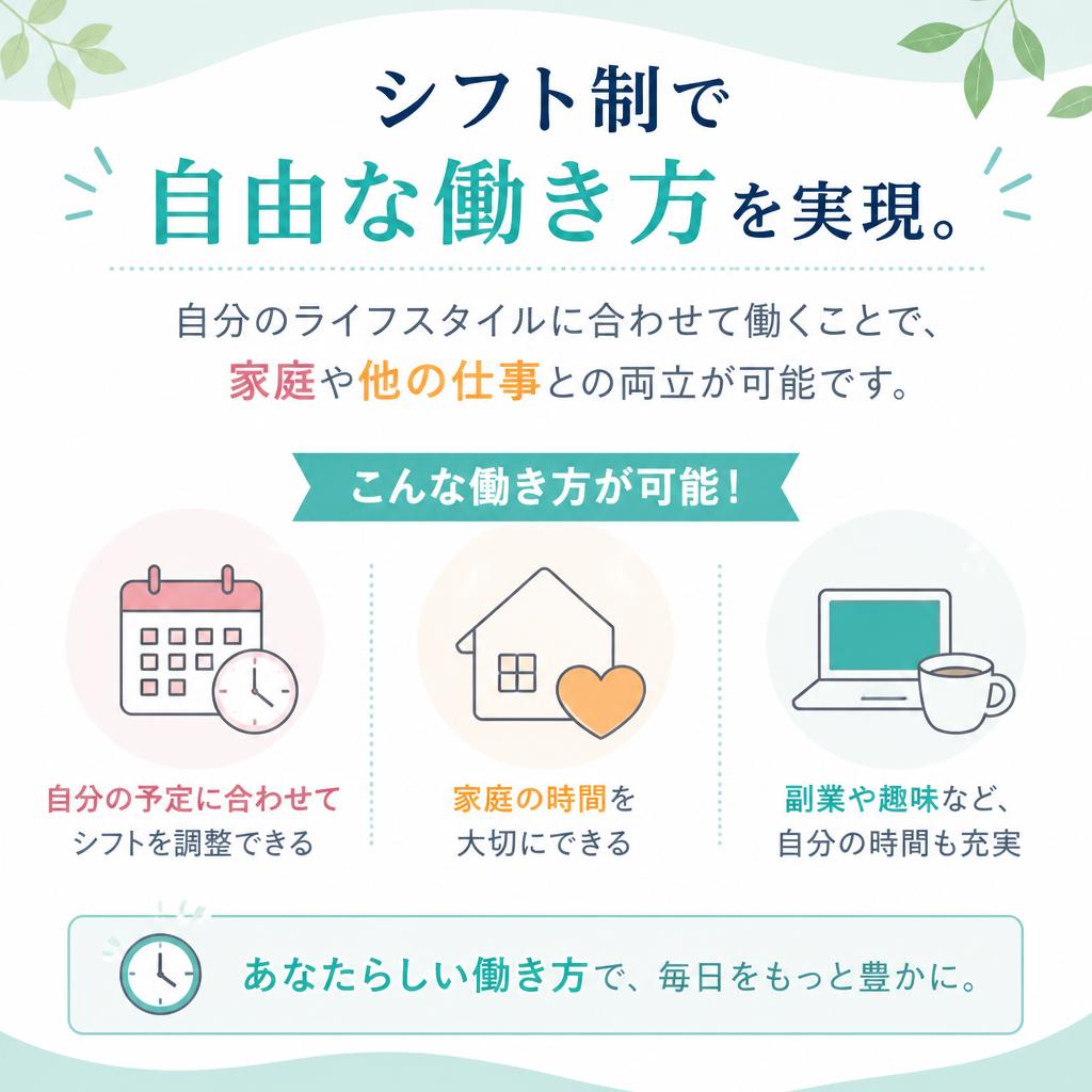 自由度の高い働き方でライフスタイルに合わせられる