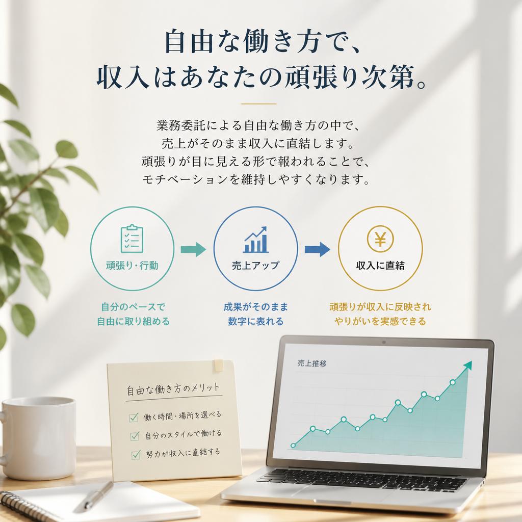 完全出来高制で収入アップを狙おう！