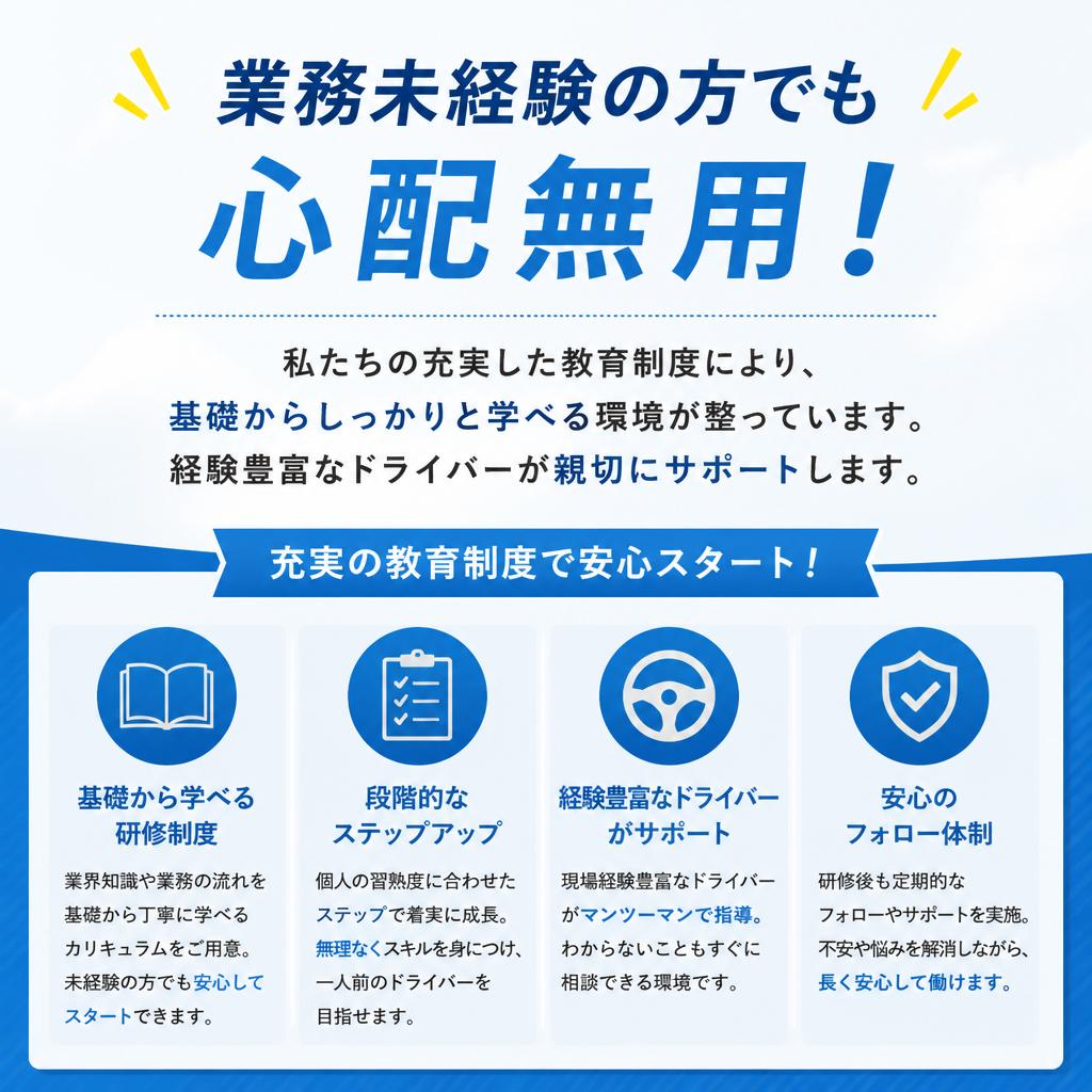 無理なく始められる！充実した教育制度
