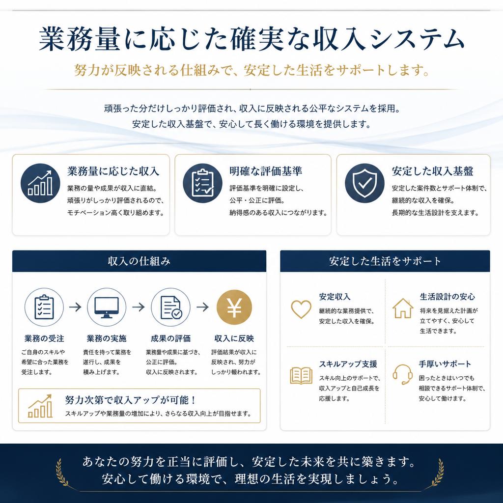 安定した収入を実現