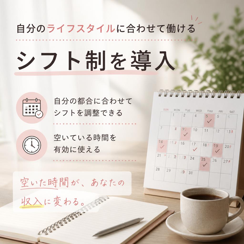 柔軟なシフト制