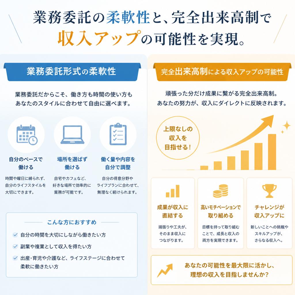 Flexibleな働き方で収入UP！