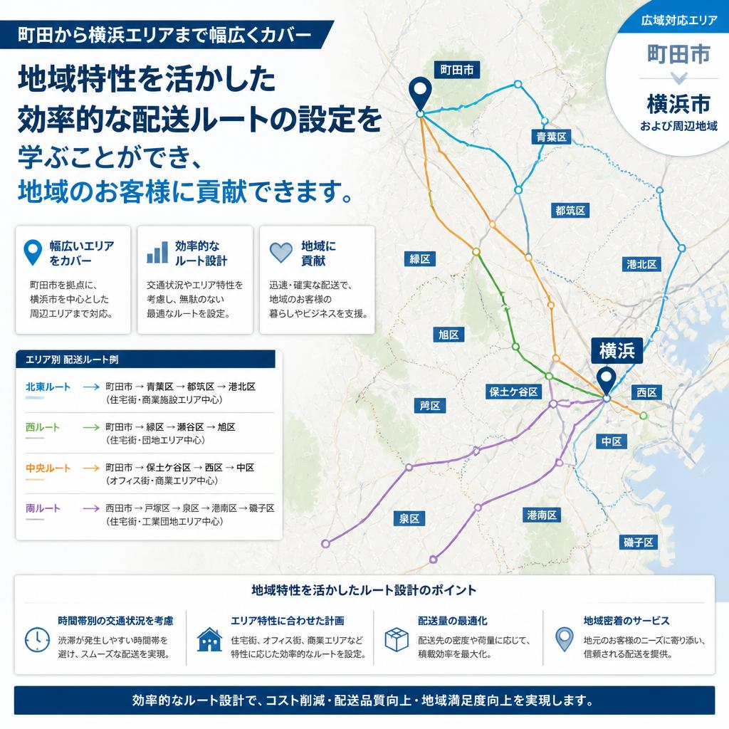 地域に密着した配送エリア