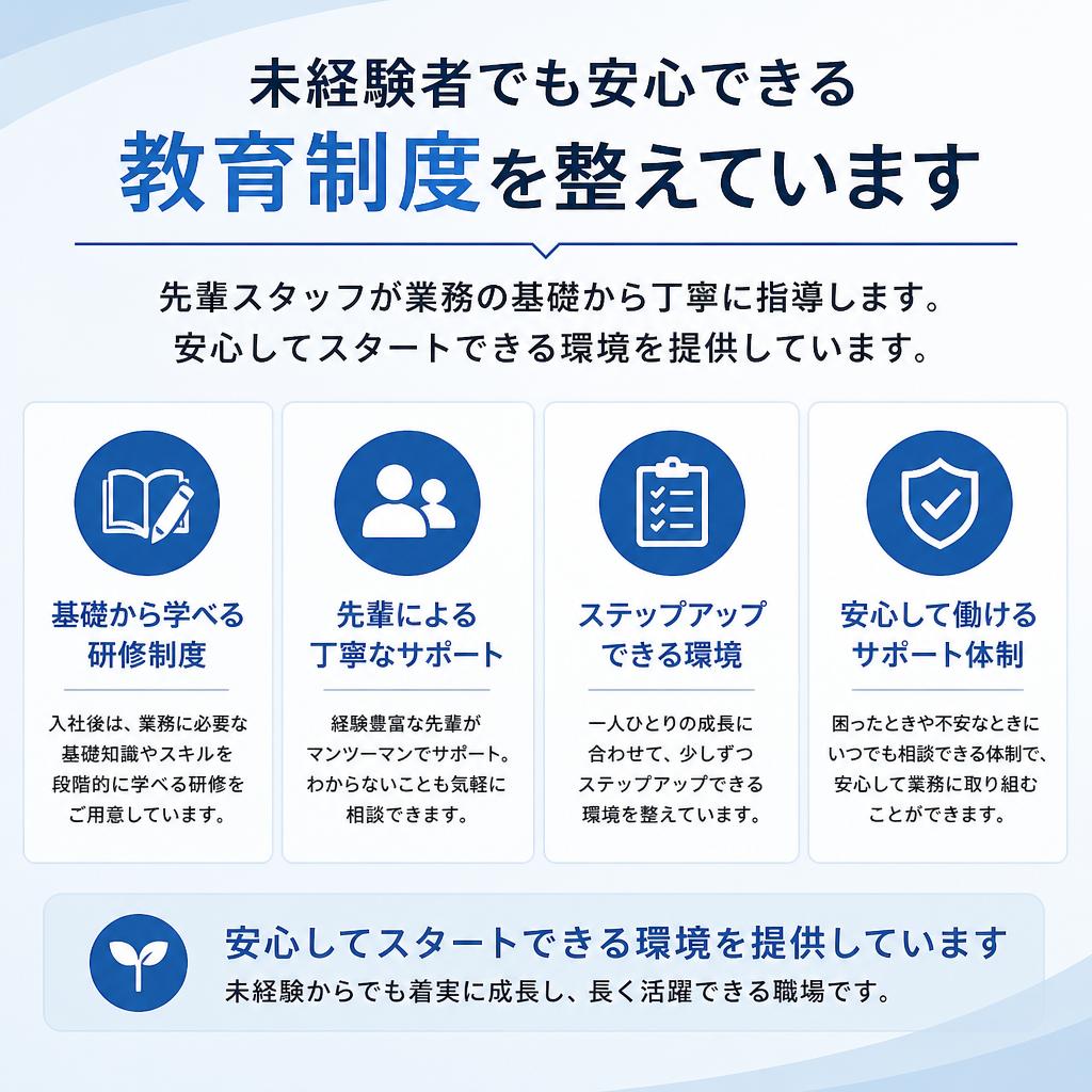 充実のサポート体制