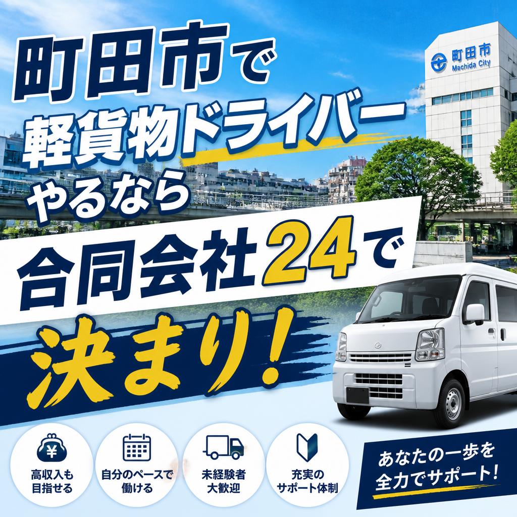 町田市で軽貨物ドライバーやるなら合同会社24で決まり！
