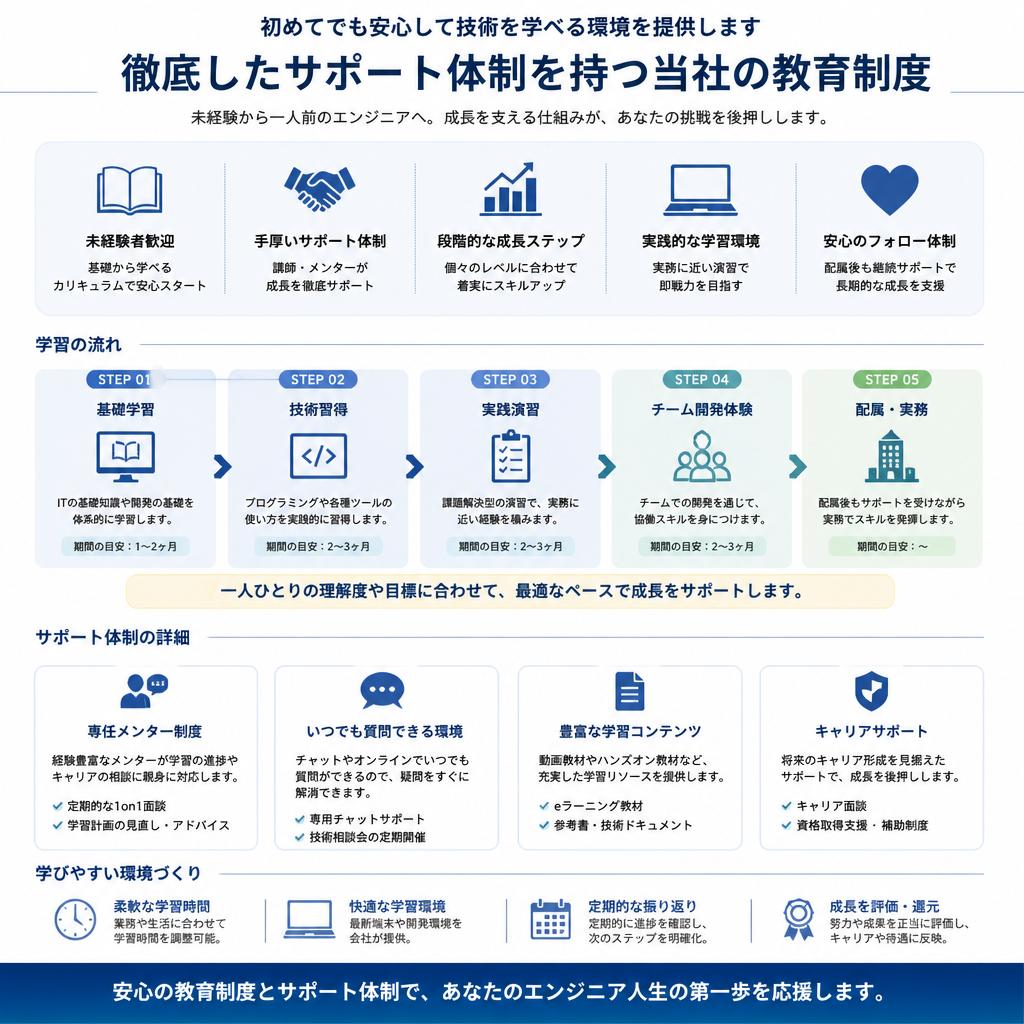 充実の教育・研修制度