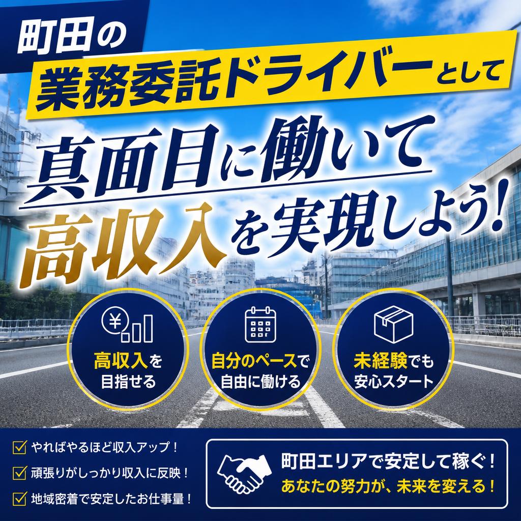 町田の業務委託ドライバーとして、真面目に働いて高収入を実現しよう！