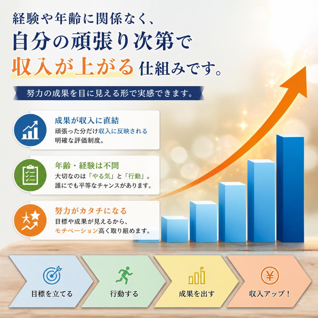 年功序列なし！頑張りが給与に直結