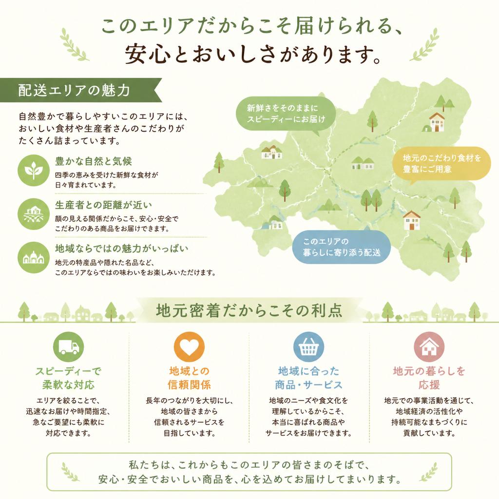 横浜市を中心に広がる配送エリア