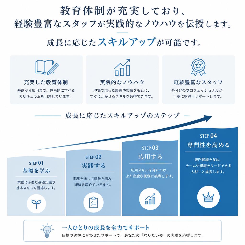 スタッフの成長を支える制度