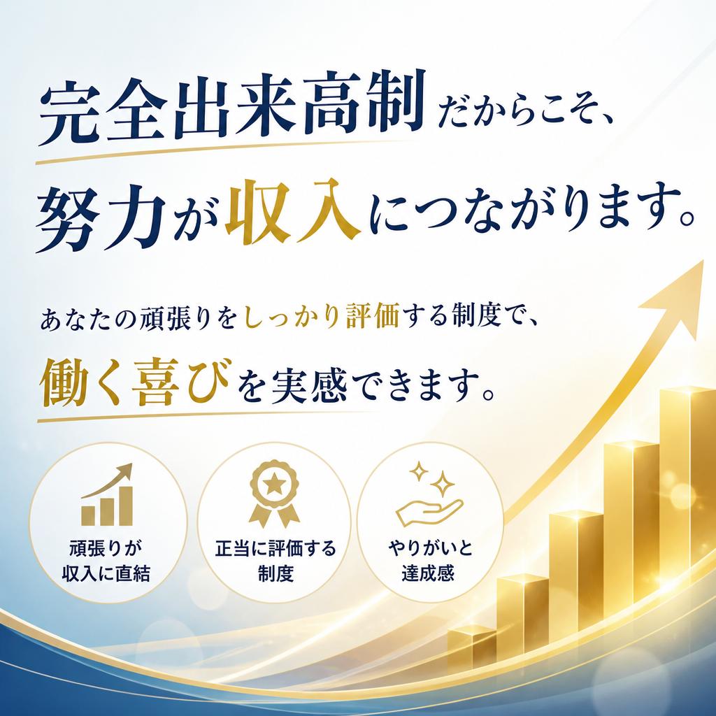 収入が直結するやりがいのある仕事