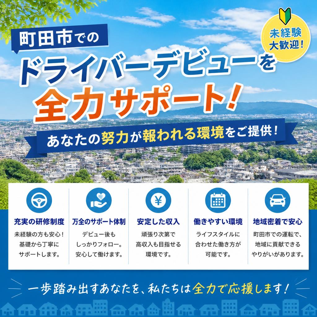 町田市でのドライバーデビューを全力サポート！あなたの努力が報われる環境をご提供！