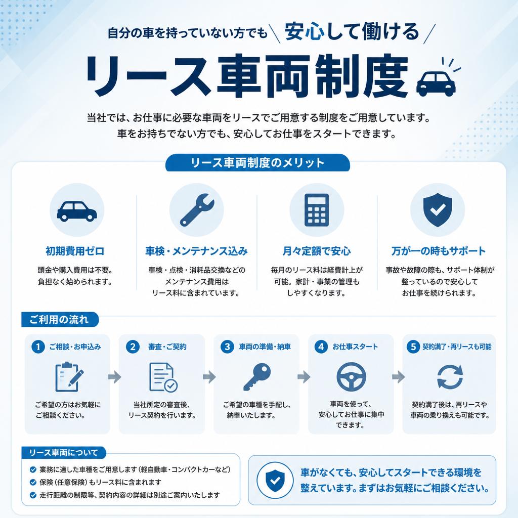 リース車両でのサポート