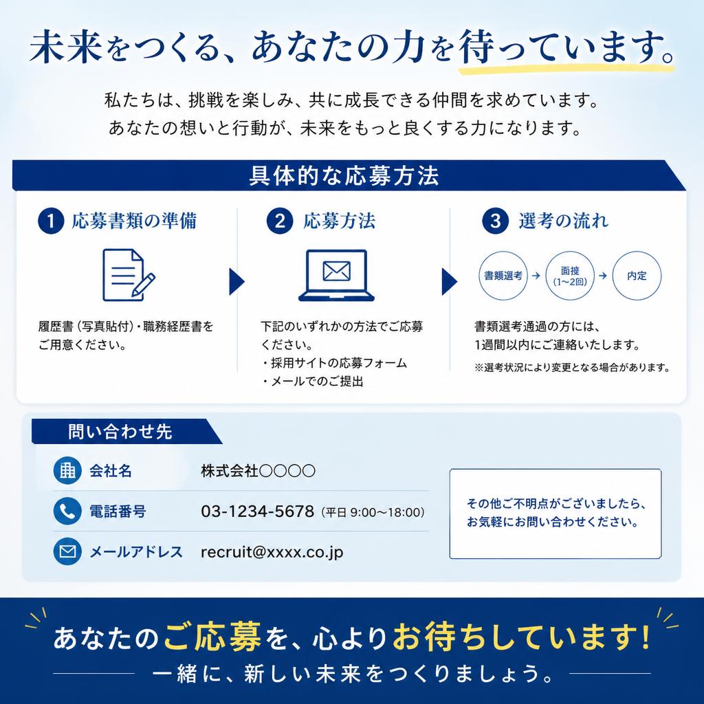 今すぐ応募しよう！