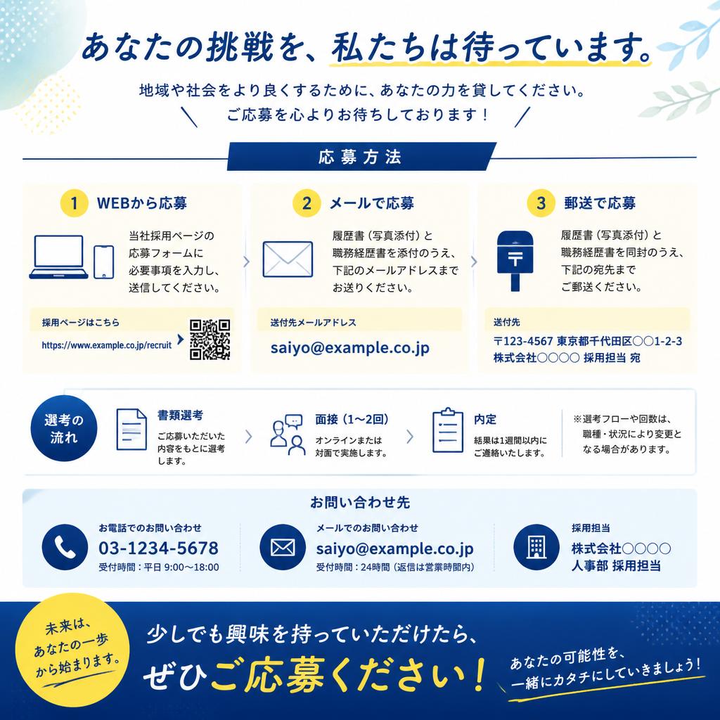 今すぐ応募しよう！