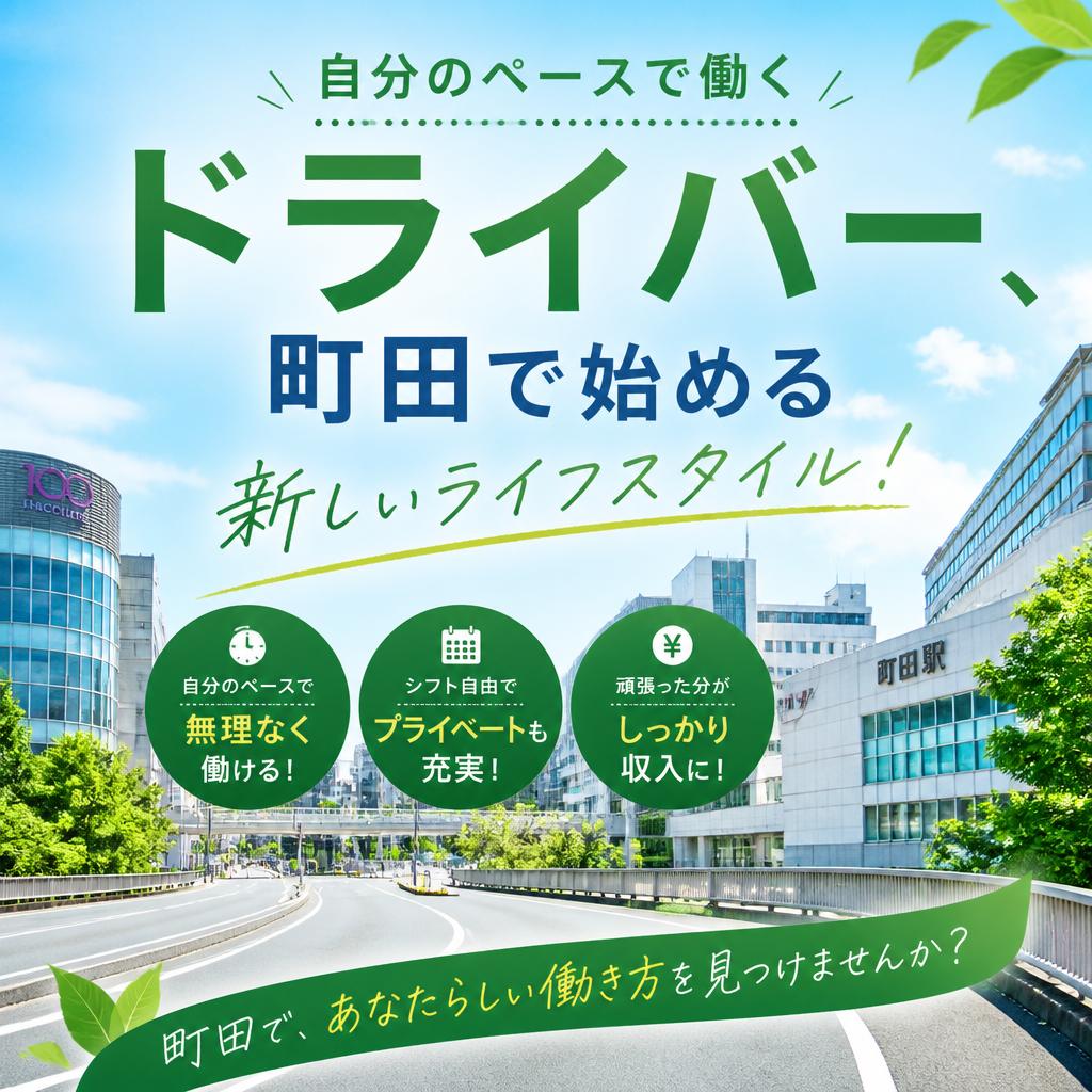 自分のペースで働くドライバー、町田で始める新しいライフスタイル！