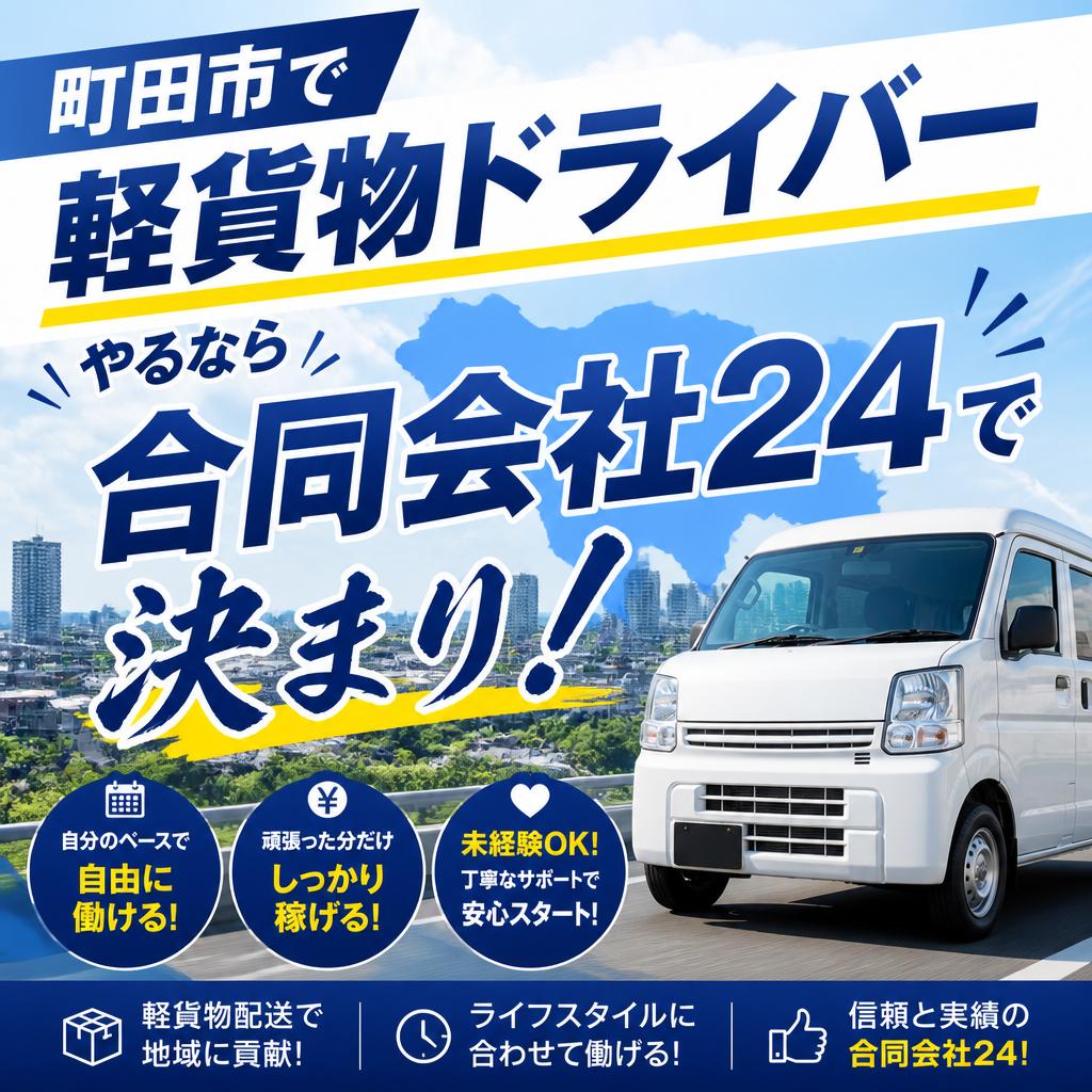 町田市で軽貨物ドライバーやるなら合同会社24で決まり！