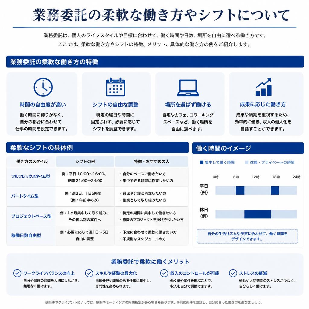 5. 自分のペースで働く柔軟なシフト制