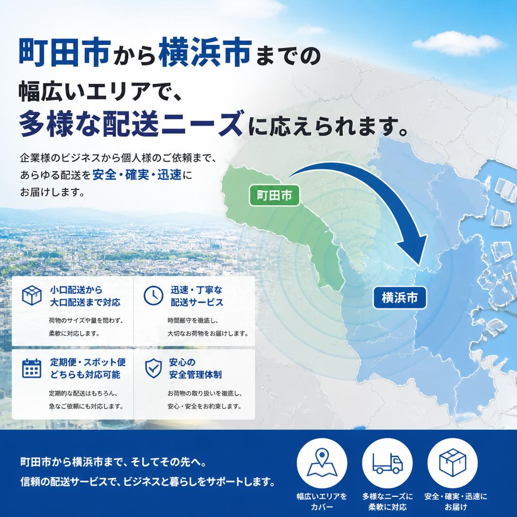 広範囲な配送エリア