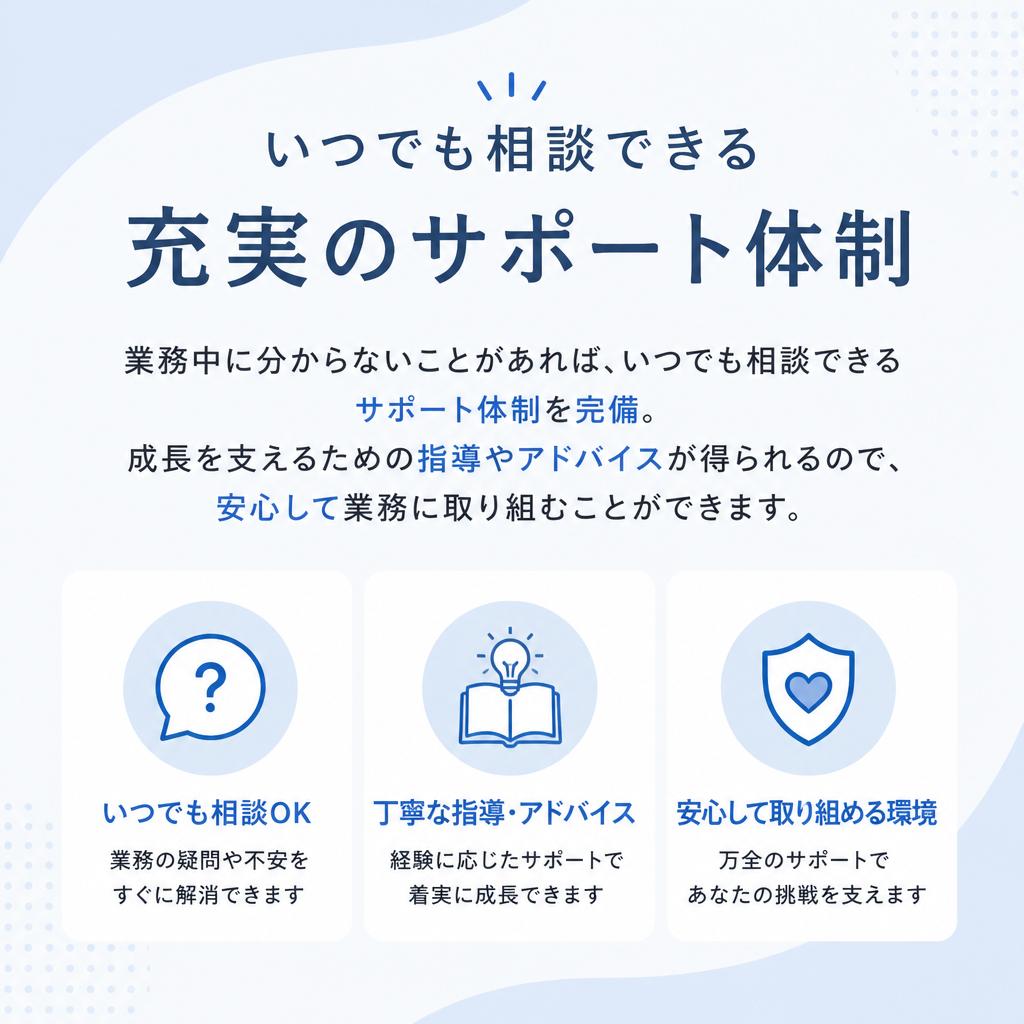 安心のサポート体制