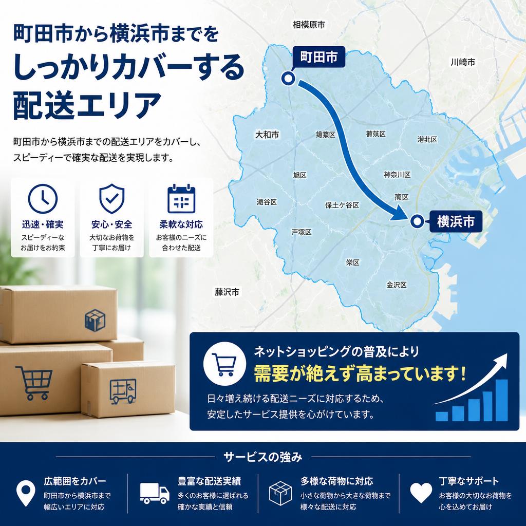 幅広い配送エリアと高需要