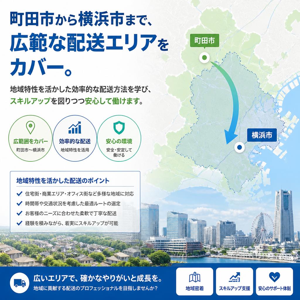 地域に密着した配送エリア