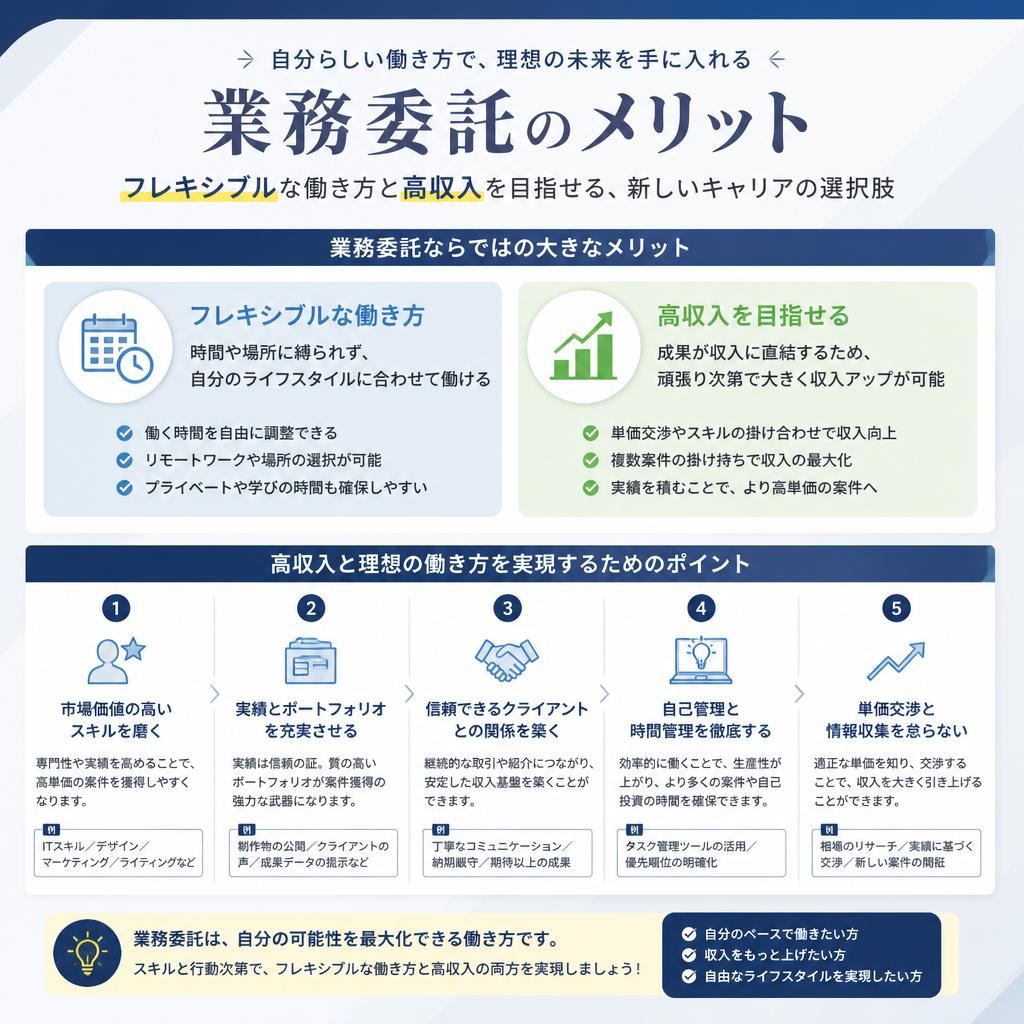 2. 高収入を実現するための業務委託の特長