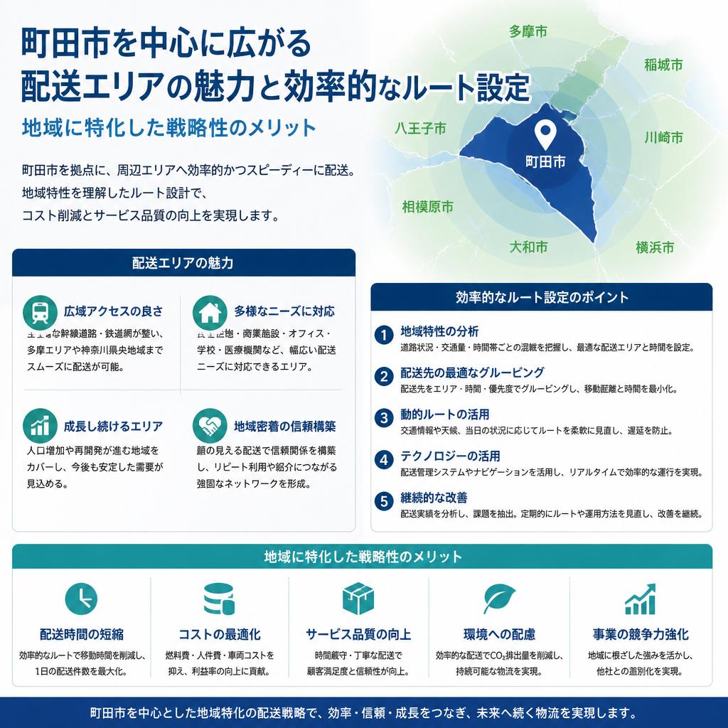 4. 町田市エリアでの広範な配送ルート