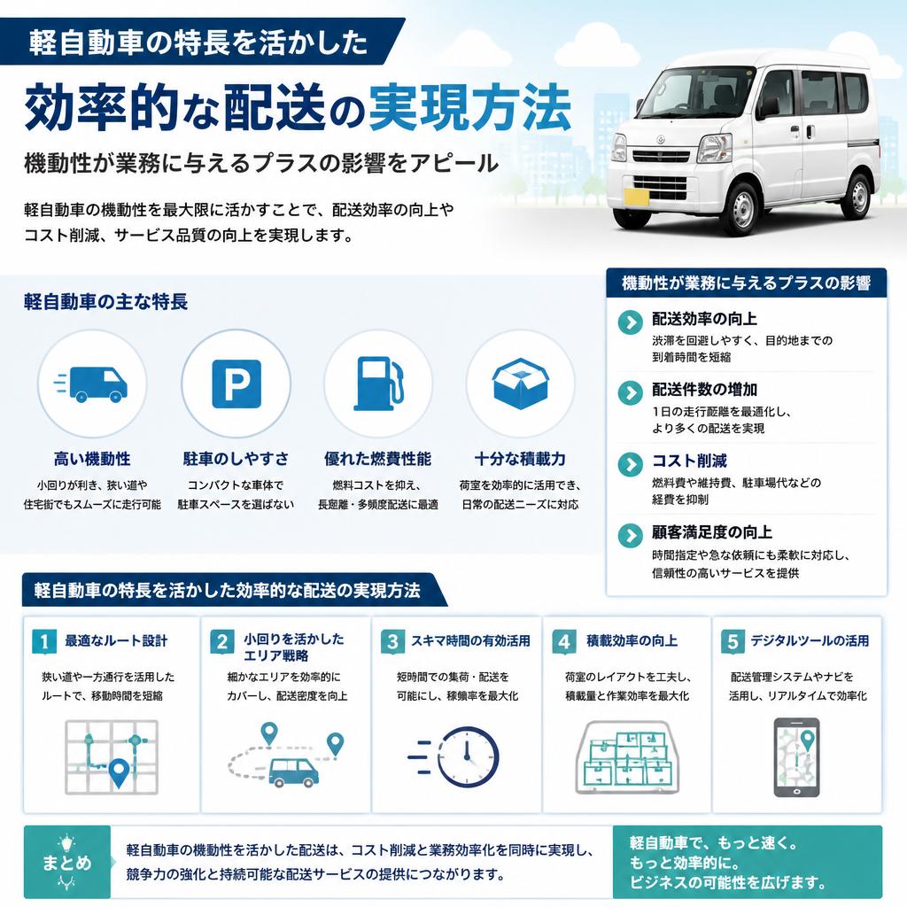 5. 軽自動車で機動力を活かした配送業務