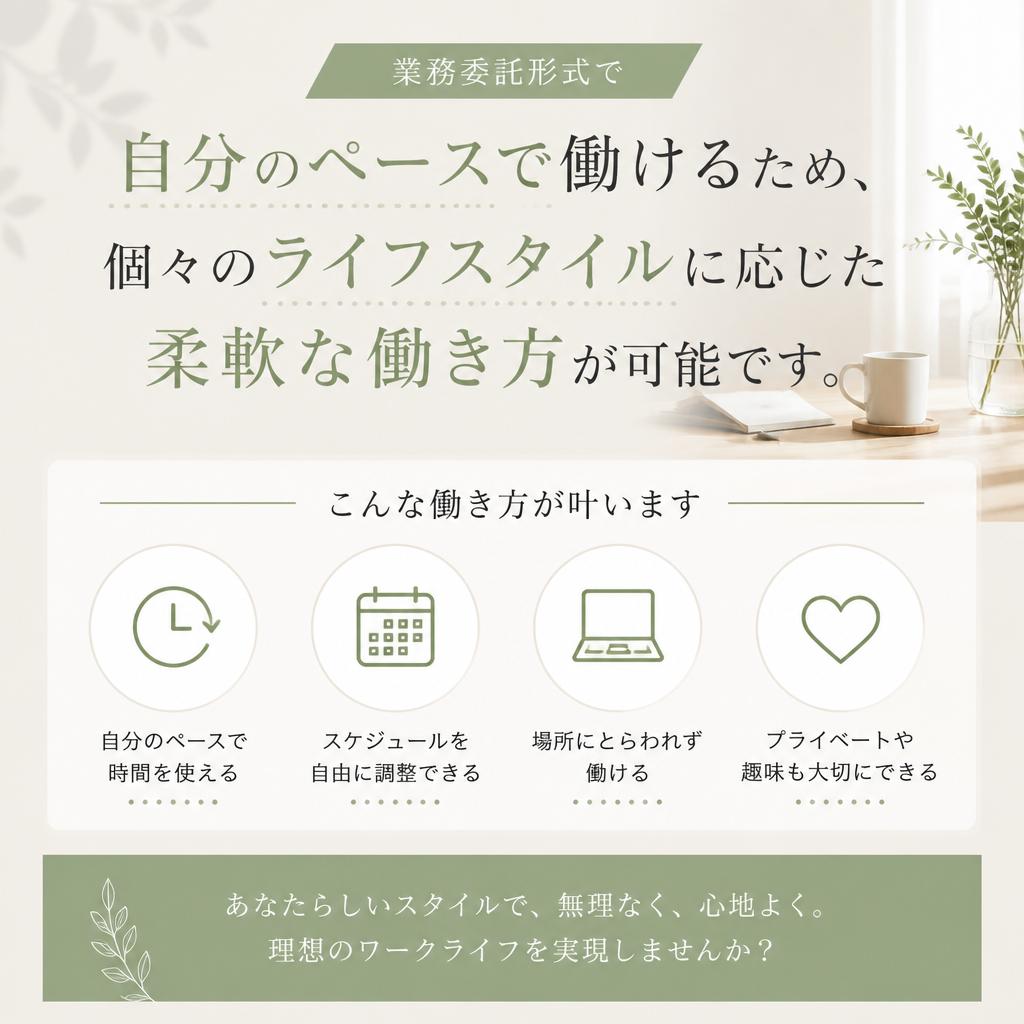 ライフスタイルに合わせた働き方