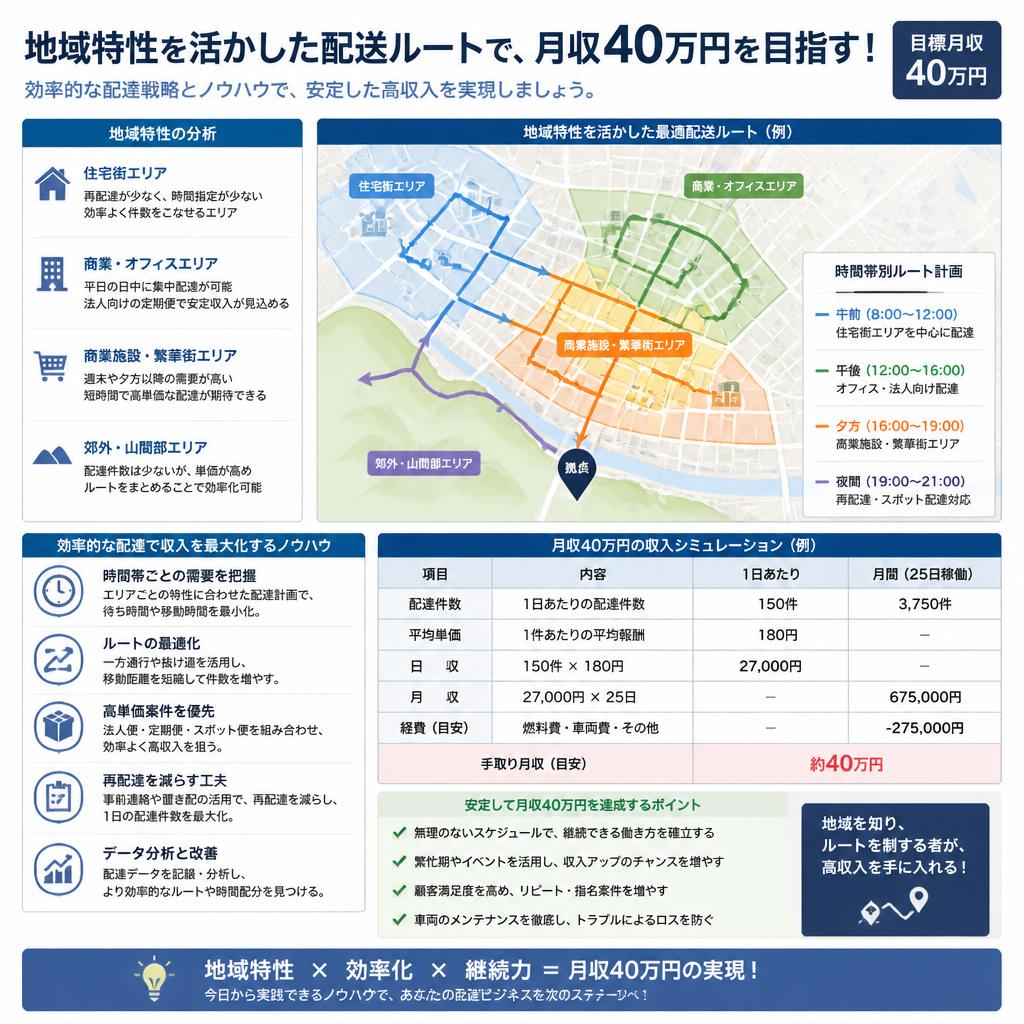 効率的なルート設定で収入アップ！