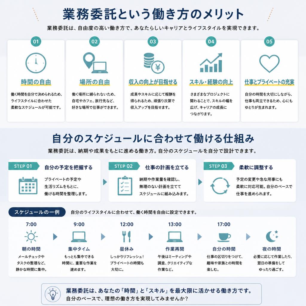 4. 働き方の自由度：業務委託で自分らしいライフスタイルを実現