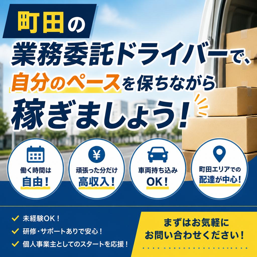 町田の業務委託ドライバーで、自分のペースを保ちながら稼ぎましょう！